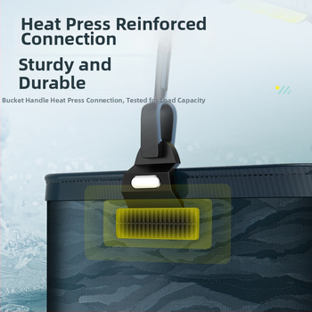 Összecsukható EVA halas vödör kültéri horgászathoz, hordozható, átlátszó