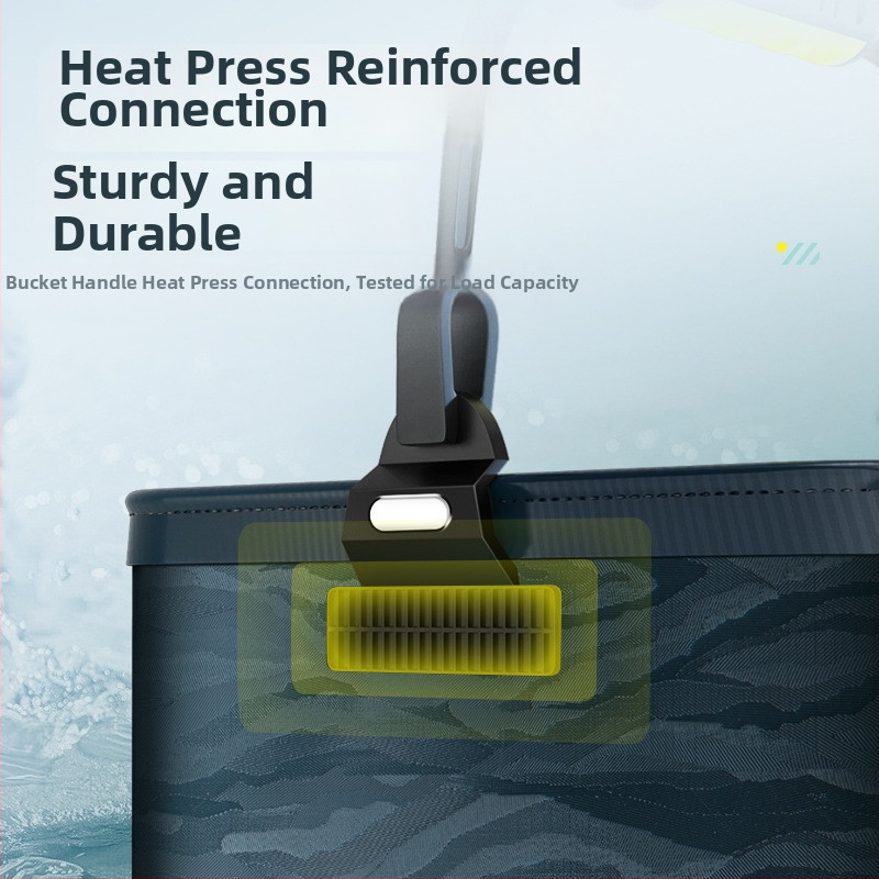 Összecsukható EVA halas vödör kültéri horgászathoz, hordozható, átlátszó