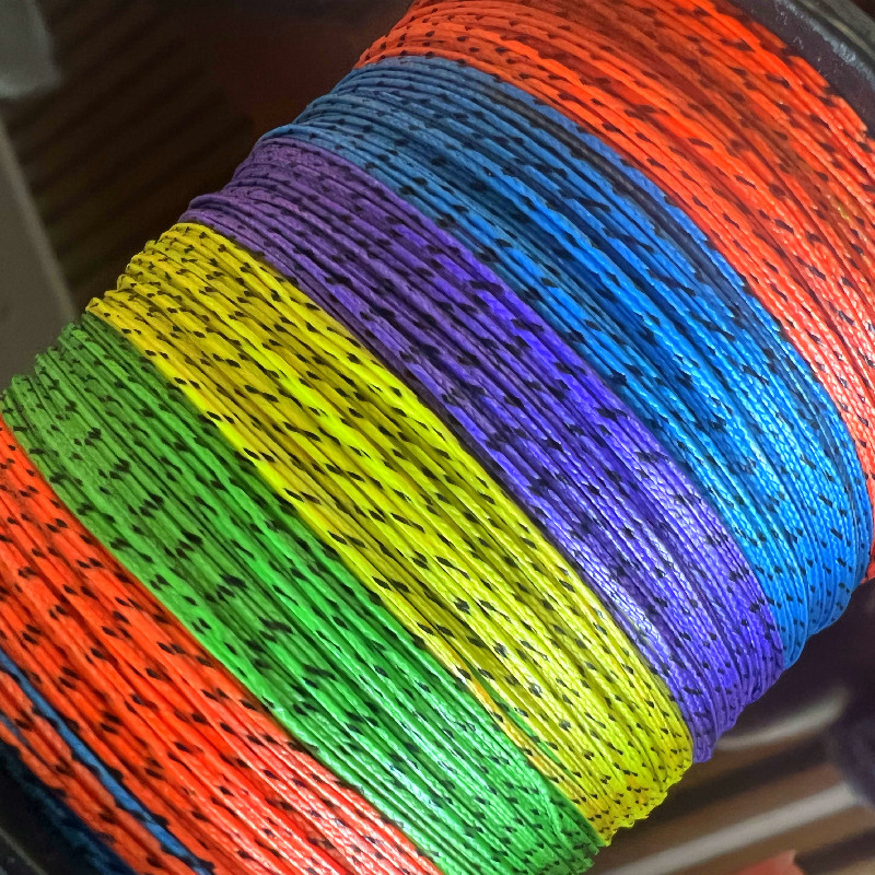 Главна риболовна линия, 8-нишкова PE, дължина 500 м или 1000 м, за морски риболов и плетени мрежи, опакована в кутия с 6 шпули