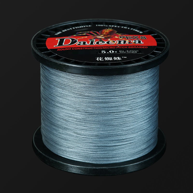 Главна риболовна линия, 8-нишкова PE, дължина 500 м или 1000 м, за морски риболов и плетени мрежи, опакована в кутия с 6 шпули