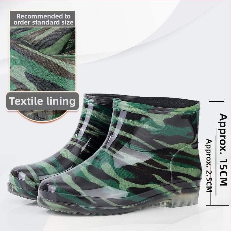 Meeste PVC vihmasaabad, kõrged, kummist tallaga, libisemiskindlad, veekindlad