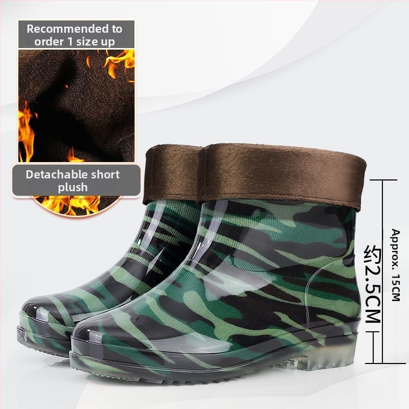 Meeste PVC vihmasaabad, kõrged, kummist tallaga, libisemiskindlad, veekindlad