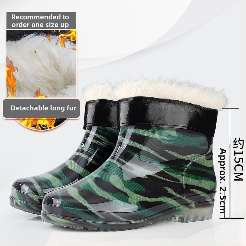 Meeste PVC vihmasaabad, kõrged, kummist tallaga, libisemiskindlad, veekindlad