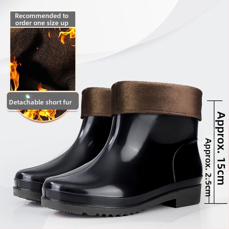 Meeste PVC vihmasaabad, kõrged, kummist tallaga, libisemiskindlad, veekindlad