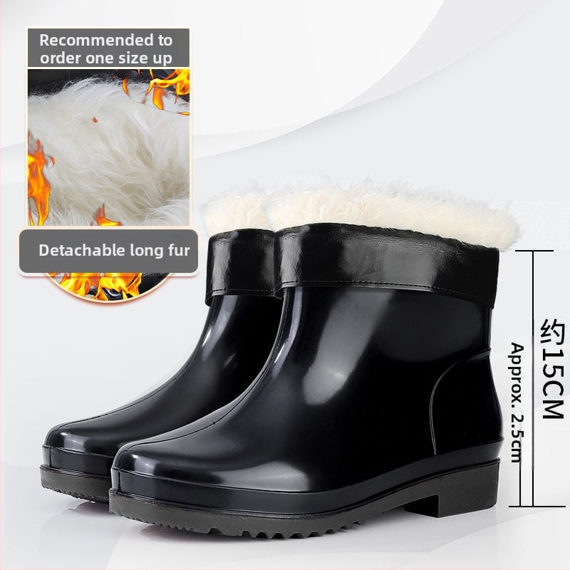 Meeste PVC vihmasaabad, kõrged, kummist tallaga, libisemiskindlad, veekindlad