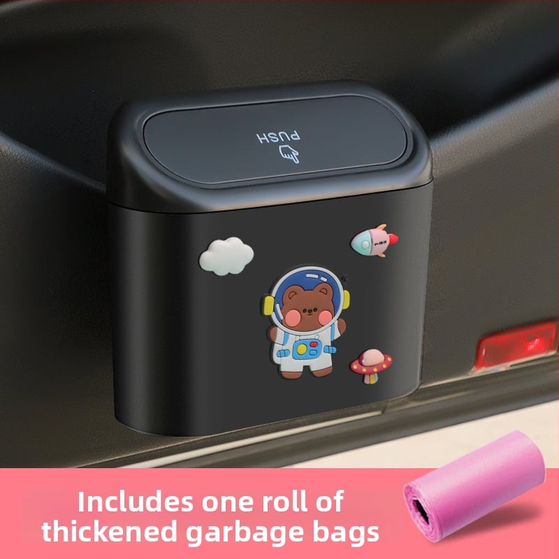 Automobilio vidinis pakabinamas šiukšlių dėžė – vandeniui atspari plastikinė laikymo dėžė (Medžiaga: plastikas; Vietos: automobilio durys; Naudojimas: pakabinamas; Suderinamumas: universalus)