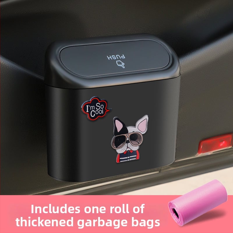 Automobilio vidinis pakabinamas šiukšlių dėžė – vandeniui atspari plastikinė laikymo dėžė (Medžiaga: plastikas; Vietos: automobilio durys; Naudojimas: pakabinamas; Suderinamumas: universalus)