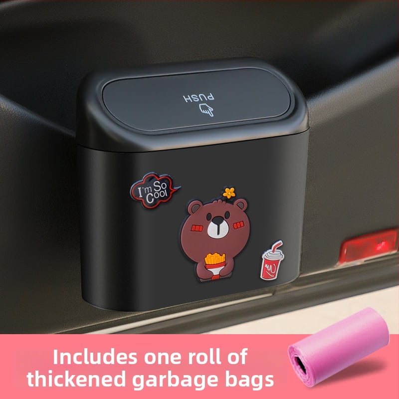 Automobilio vidinis pakabinamas šiukšlių dėžė – vandeniui atspari plastikinė laikymo dėžė (Medžiaga: plastikas; Vietos: automobilio durys; Naudojimas: pakabinamas; Suderinamumas: universalus)