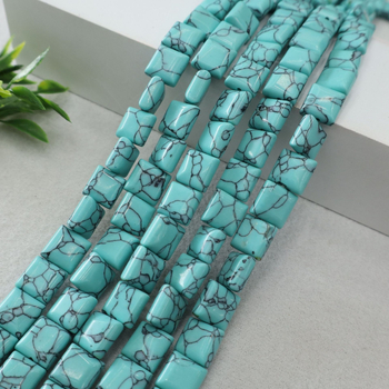 Természetes kő négyzet alakú gyöngyök DIY ékszerekhez – Barokk stílus, Baolan márka, vágás és csiszolás