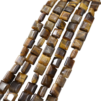 Természetes kő négyzet alakú gyöngyök DIY ékszerekhez – Barokk stílus, Baolan márka, vágás és csiszolás