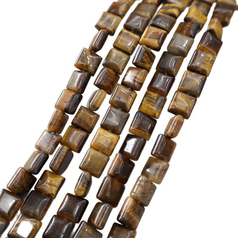 Természetes kő négyzet alakú gyöngyök DIY ékszerekhez – Barokk stílus, Baolan márka, vágás és csiszolás