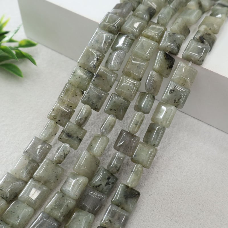 Természetes kő négyzet alakú gyöngyök DIY ékszerekhez – Barokk stílus, Baolan márka, vágás és csiszolás