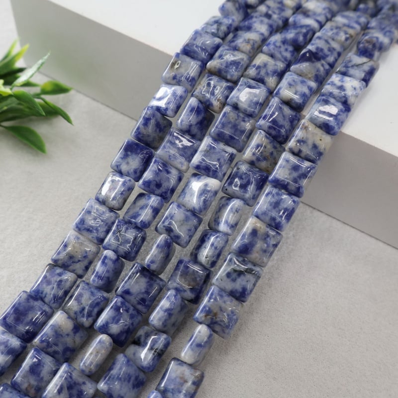 Természetes kő négyzet alakú gyöngyök DIY ékszerekhez – Barokk stílus, Baolan márka, vágás és csiszolás
