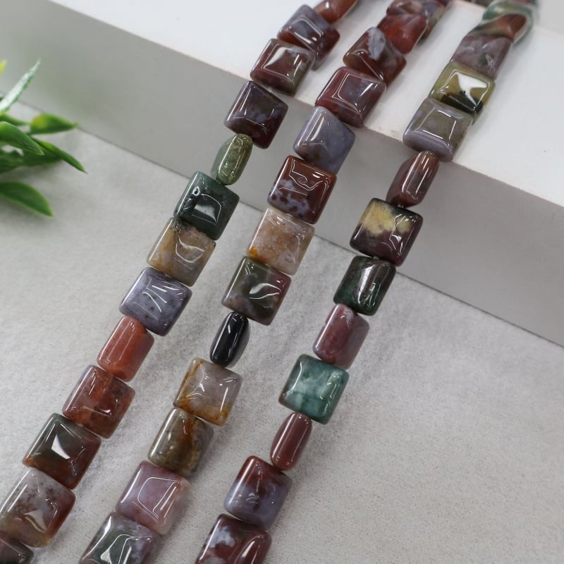 Természetes kő négyzet alakú gyöngyök DIY ékszerekhez – Barokk stílus, Baolan márka, vágás és csiszolás