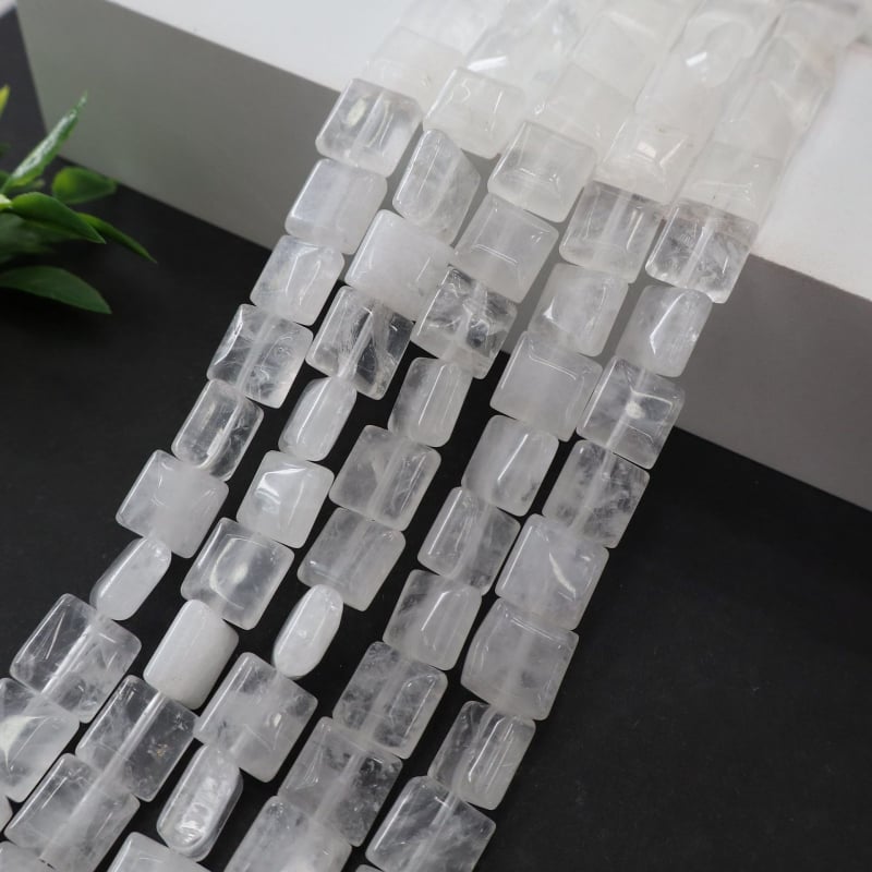 Természetes kő négyzet alakú gyöngyök DIY ékszerekhez – Barokk stílus, Baolan márka, vágás és csiszolás