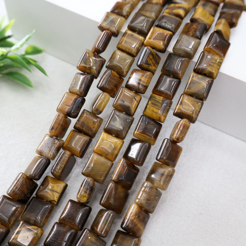 Természetes kő négyzet alakú gyöngyök DIY ékszerekhez – Barokk stílus, Baolan márka, vágás és csiszolás