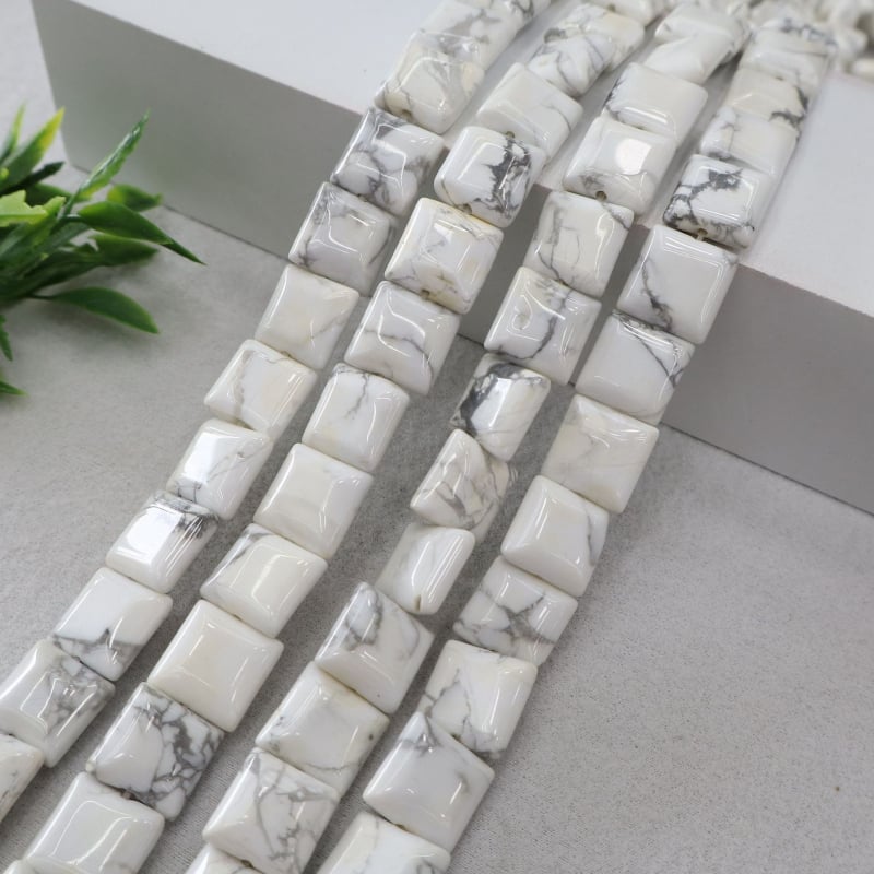 Természetes kő négyzet alakú gyöngyök DIY ékszerekhez – Barokk stílus, Baolan márka, vágás és csiszolás