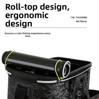 Платнена раница-кофа за живи риби, сгъваема и водоустойчива, с презрамки; мултифункционална кутия за риболов за примамки, въдица и вода/риби