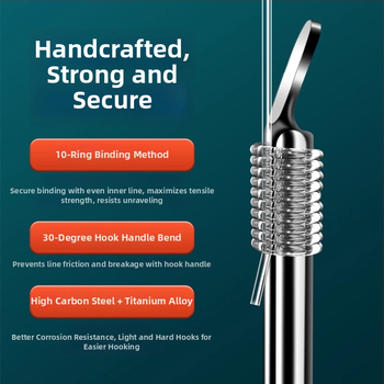 Giant Fin King bebarbės kabliukas – upės žvejybai, įprastas kabliukas