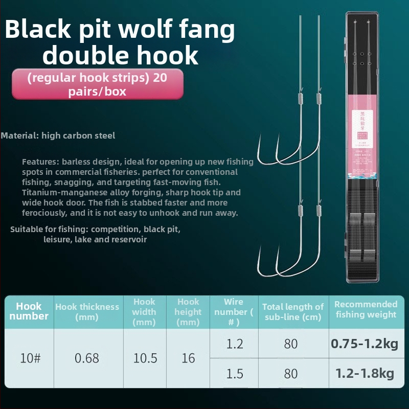 Giant Fin King bebarbės kabliukas – upės žvejybai, įprastas kabliukas