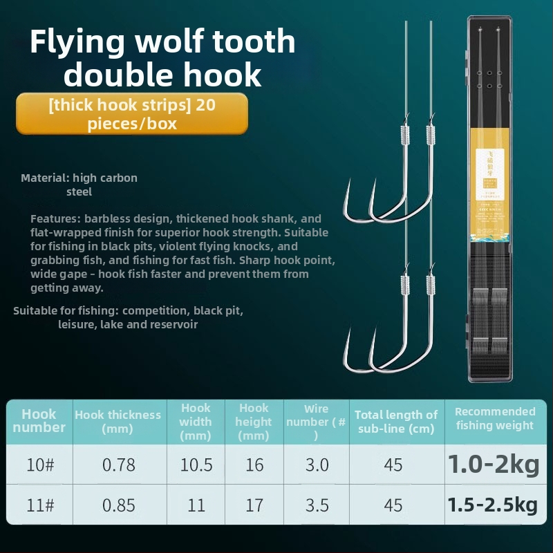 Giant Fin King bebarbės kabliukas – upės žvejybai, įprastas kabliukas