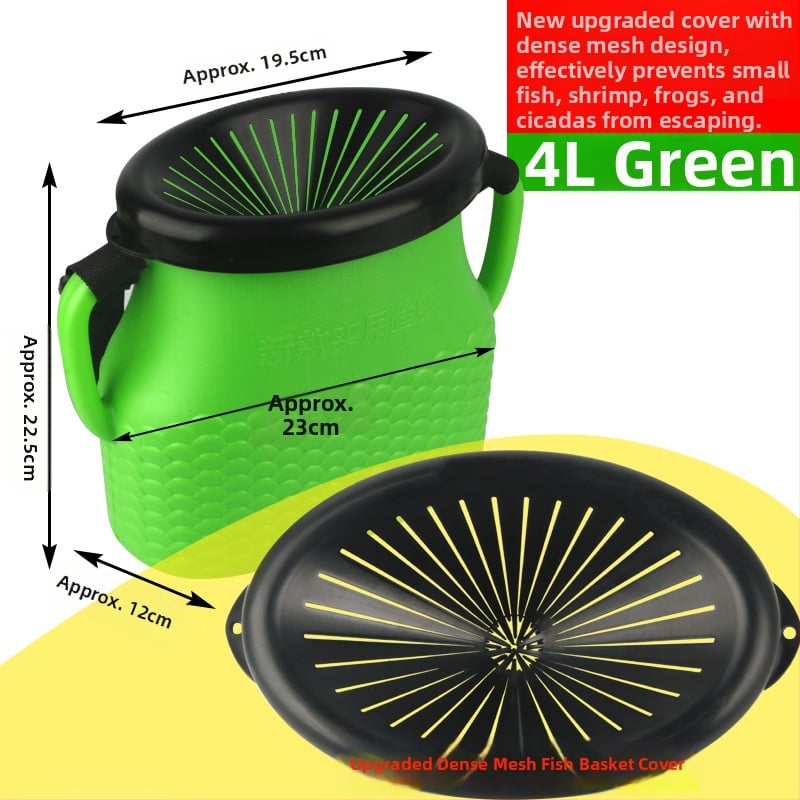 Plastikust kalastuskorv vööga – välistingimustes kasutamiseks, polüpropüleen