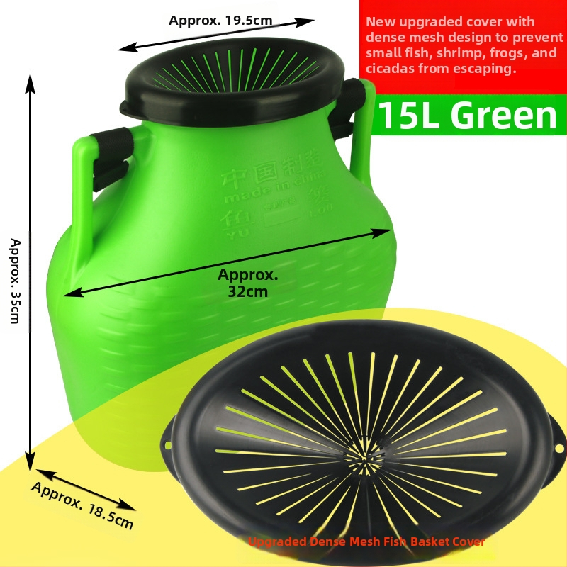 Plastikust kalastuskorv vööga – välistingimustes kasutamiseks, polüpropüleen