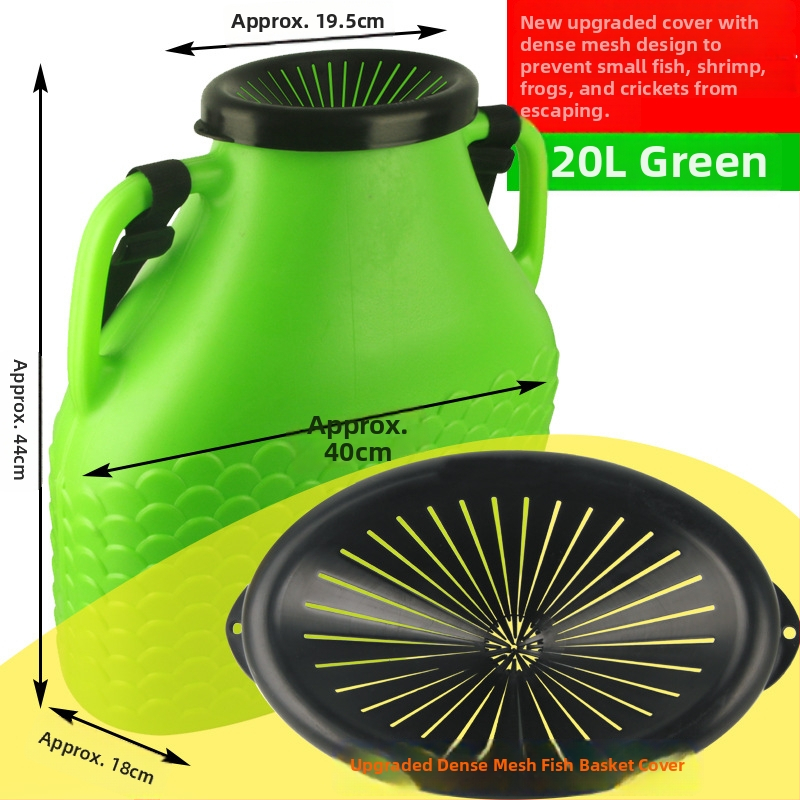 Plastikust kalastuskorv vööga – välistingimustes kasutamiseks, polüpropüleen