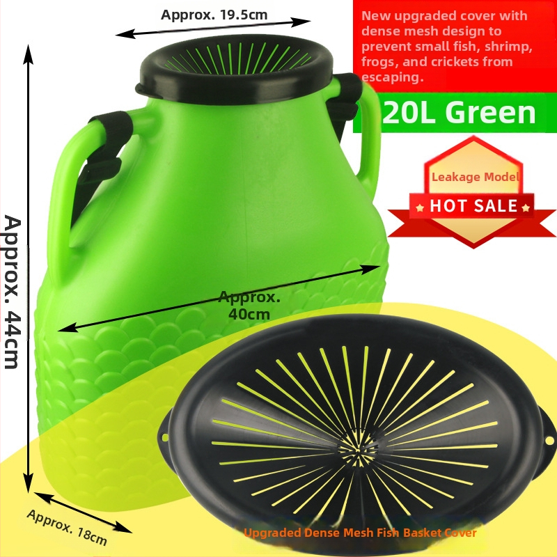 Plastikust kalastuskorv vööga – välistingimustes kasutamiseks, polüpropüleen