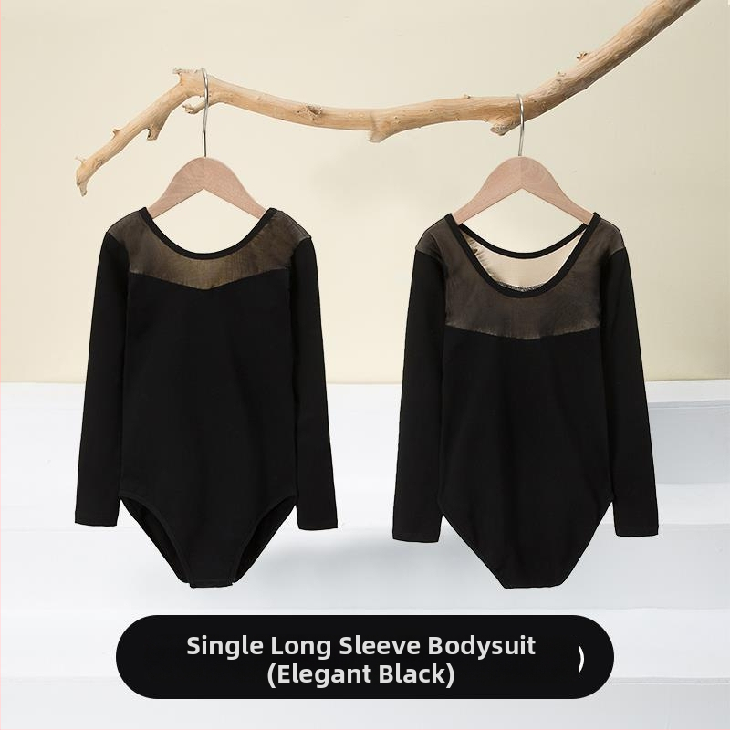 Vaikų baleto komplektas su ilgomis rankovėmis ir gauzės sijonu; audinys: 94% medvilnė + 6% elastanas; tinkamas mergaitėms iki 17 metų; scenos kostiumas