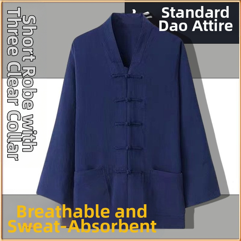 Даоистки роба за Тай Чи комплект, пет части, дишаща ленена материя 100%, марка Converge