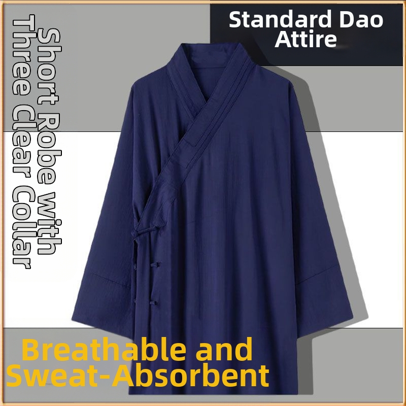 Даоистки роба за Тай Чи комплект, пет части, дишаща ленена материя 100%, марка Converge
