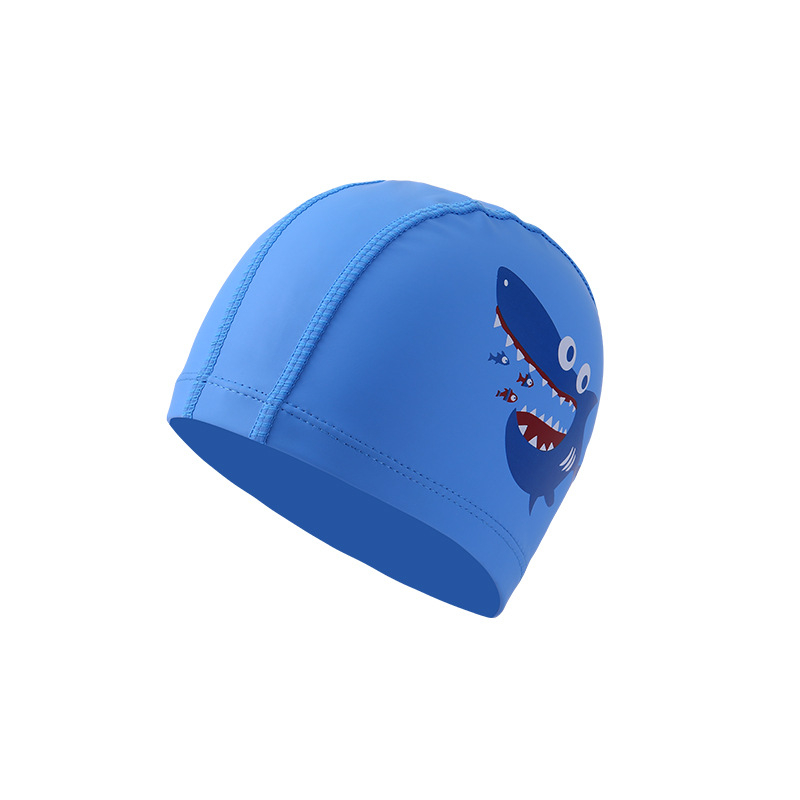 Dječja PU kapa za plivanje s uzorkom životinja – udoban labav kroj, pogodna za plivanje i vodene igre