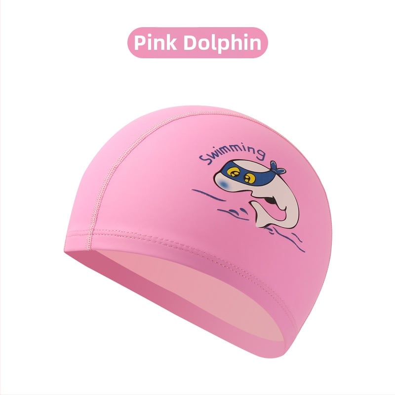 Dječja PU kapa za plivanje s uzorkom životinja – udoban labav kroj, pogodna za plivanje i vodene igre