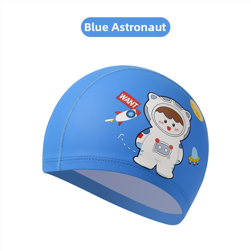 Dječja PU kapa za plivanje s uzorkom životinja – udoban labav kroj, pogodna za plivanje i vodene igre