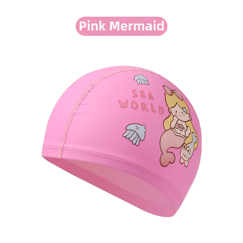 Dječja PU kapa za plivanje s uzorkom životinja – udoban labav kroj, pogodna za plivanje i vodene igre