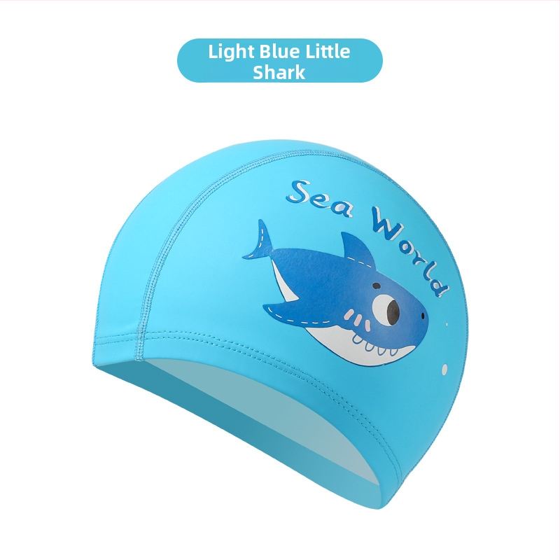Dječja PU kapa za plivanje s uzorkom životinja – udoban labav kroj, pogodna za plivanje i vodene igre