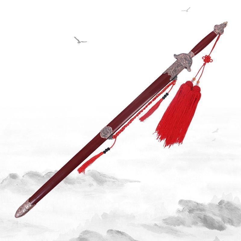 Tai Chi kard rozsdamentes acélból, élezetlen, edzéshez és bemutatókhoz