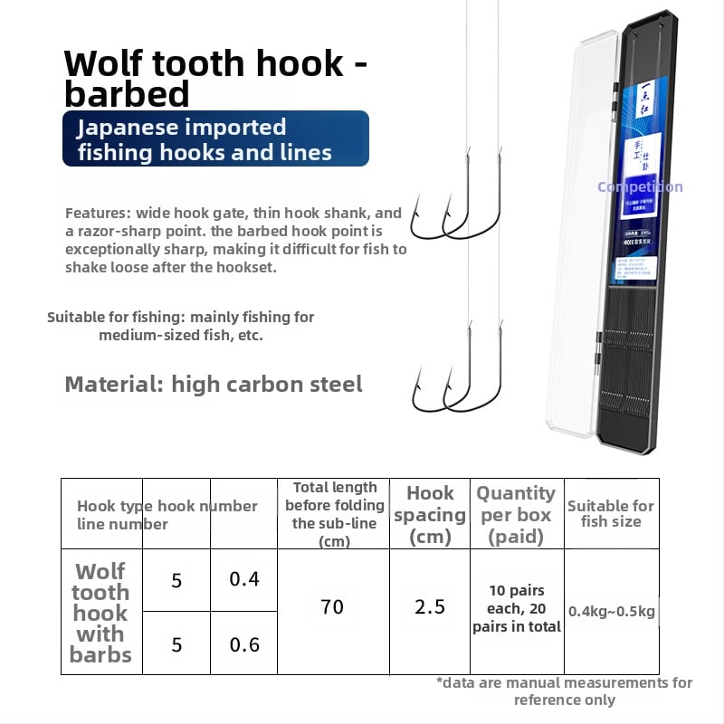 Kuke za ribolov s dvostrukim podlinijskim udicama, bodlje, 20 kom, duljina užeta 70 cm
