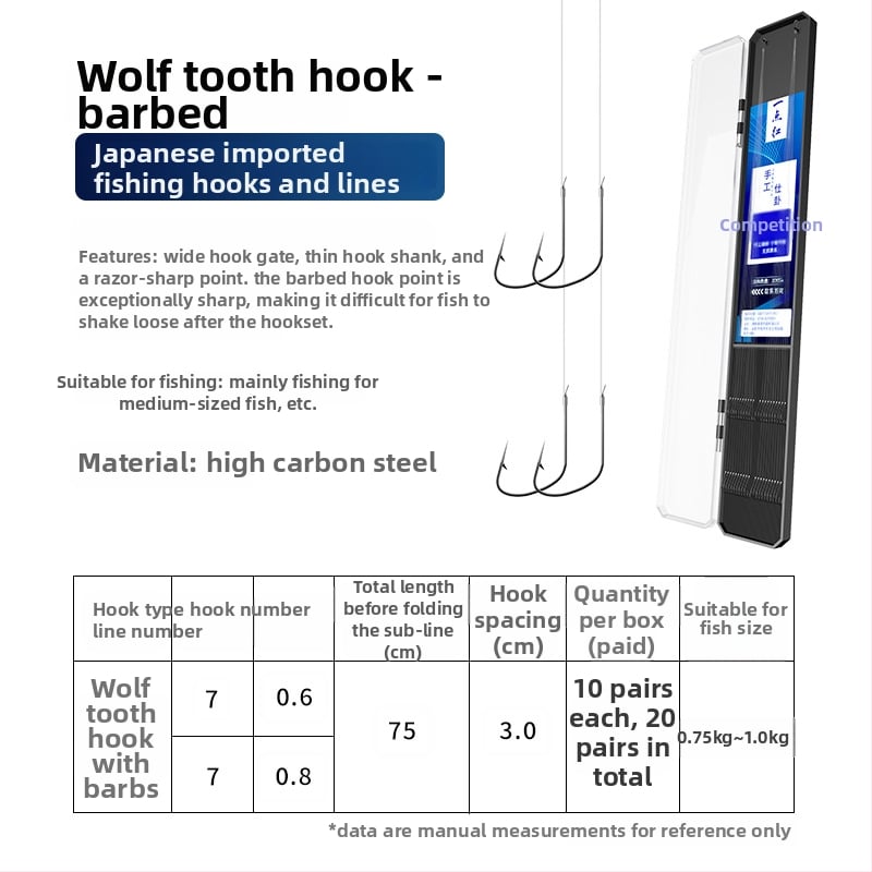 Kuke za ribolov s dvostrukim podlinijskim udicama, bodlje, 20 kom, duljina užeta 70 cm