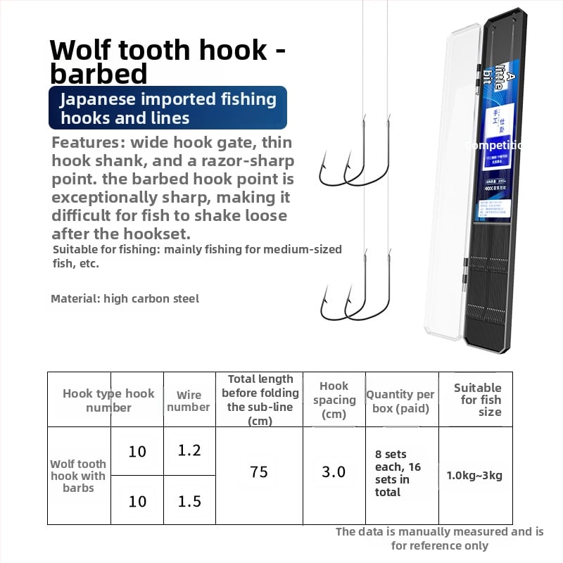 Kuke za ribolov s dvostrukim podlinijskim udicama, bodlje, 20 kom, duljina užeta 70 cm
