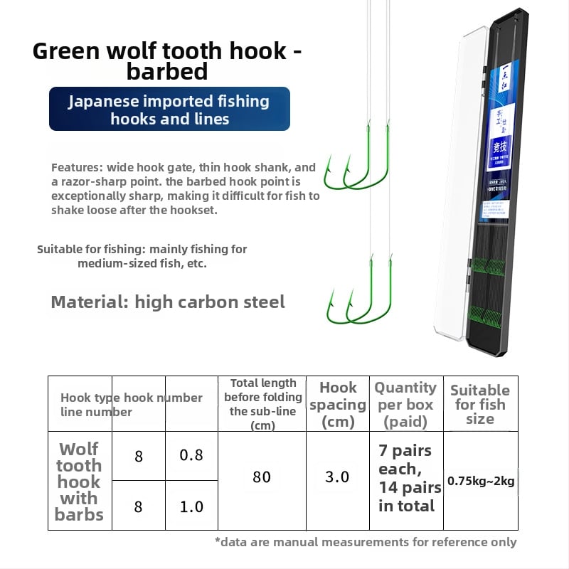 Kuke za ribolov s dvostrukim podlinijskim udicama, bodlje, 20 kom, duljina užeta 70 cm