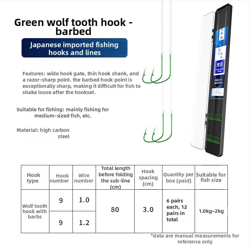 Kuke za ribolov s dvostrukim podlinijskim udicama, bodlje, 20 kom, duljina užeta 70 cm