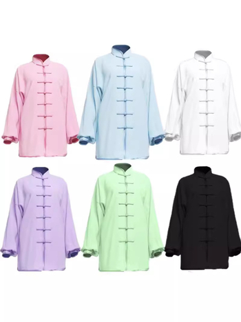 Taiji stiliaus viršus etniniam šokiui - unisex, Chenille audinys su Spandex mišiniu 30–50%, pavasaris 2025