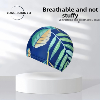 Peldēšanas cepure no poliestera ar drukas rakstu, unisex, pieaugušajiem (Poliesteris • Druka • Pieaugušie • Unisex)