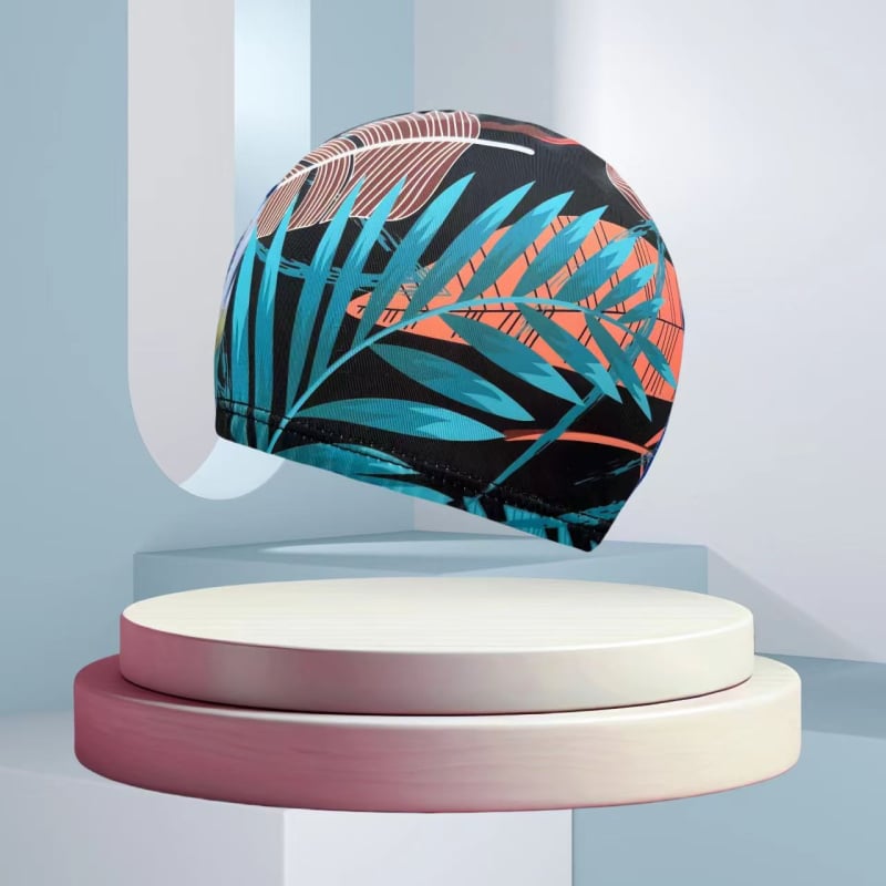 Peldēšanas cepure no poliestera ar drukas rakstu, unisex, pieaugušajiem (Poliesteris • Druka • Pieaugušie • Unisex)