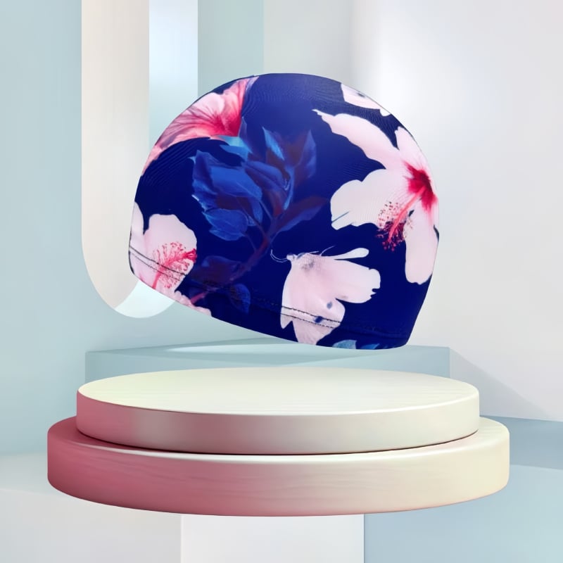 Peldēšanas cepure no poliestera ar drukas rakstu, unisex, pieaugušajiem (Poliesteris • Druka • Pieaugušie • Unisex)