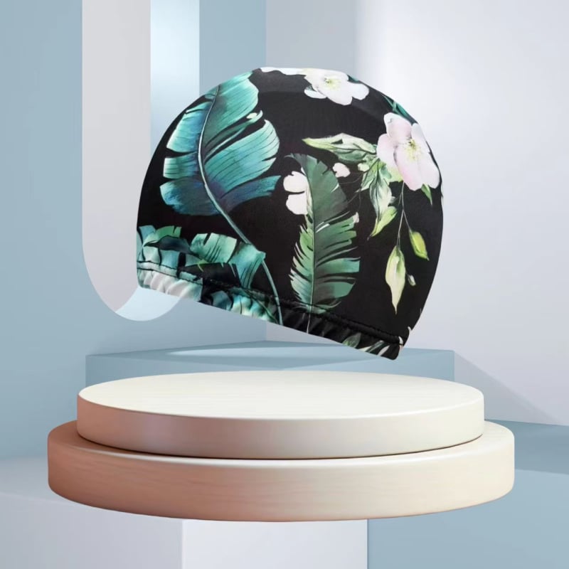 Peldēšanas cepure no poliestera ar drukas rakstu, unisex, pieaugušajiem (Poliesteris • Druka • Pieaugušie • Unisex)