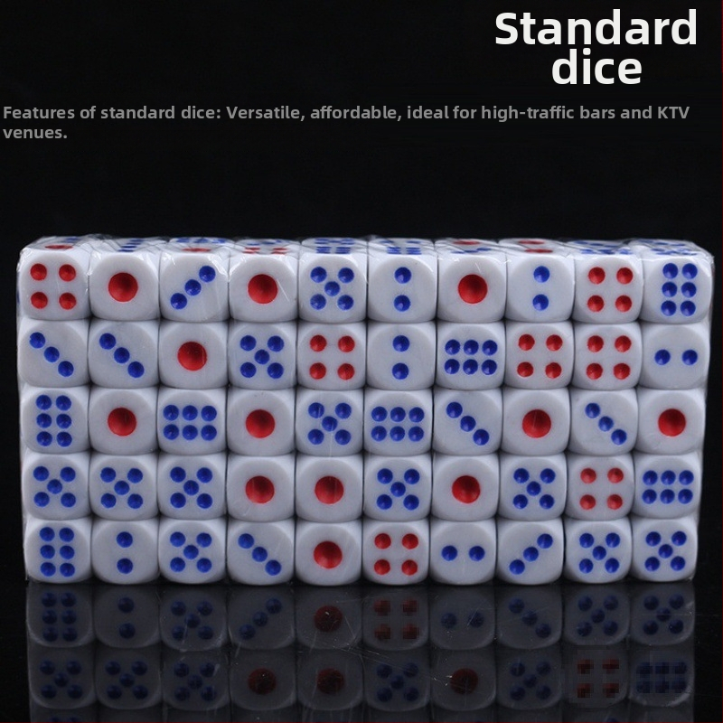Kockice za igru – 5 paketa plastike, s zaobljenim rubovima, za bar igre