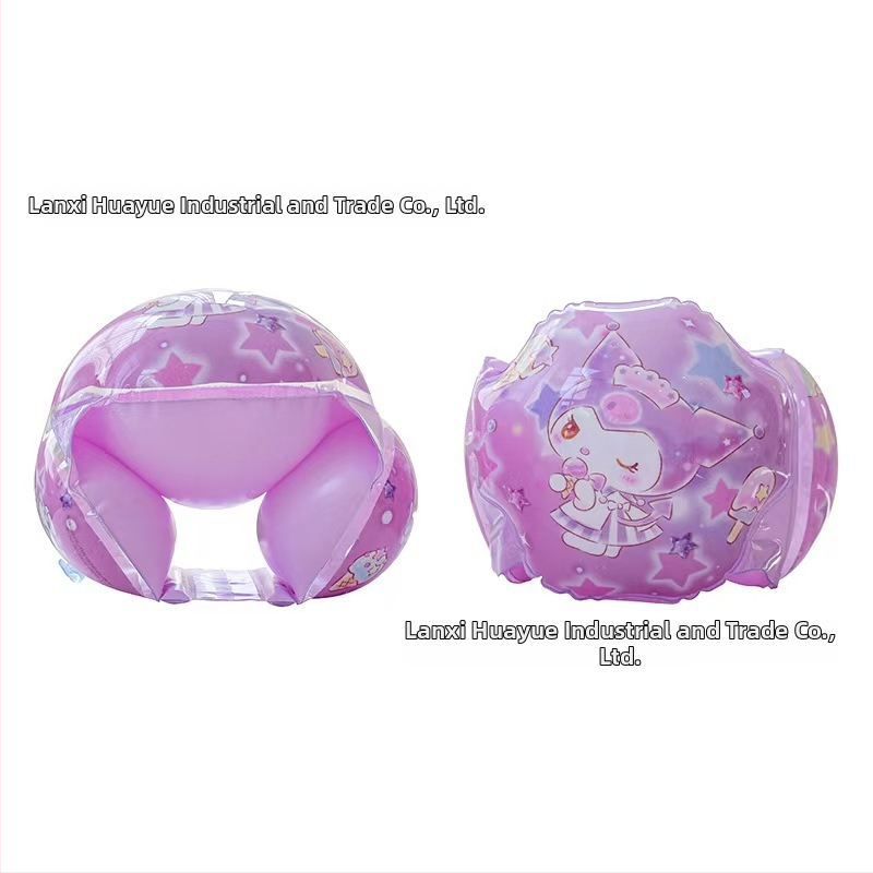 Bērnu peldēšanas gredzens uz rokas ar karikatūru drukāšanu, videi draudzīgs PVC, 0.21 mm biezums, manuāla piepumpēšana